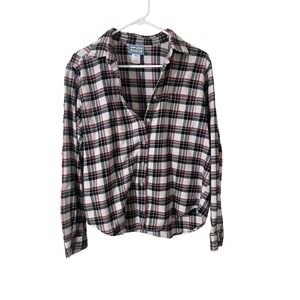 Vintage Pendleton Top Women's Large Wool Flannel Plaid Classic Heritage Outdoor